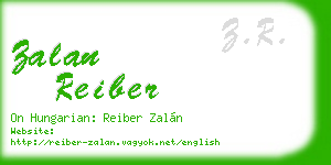 zalan reiber business card